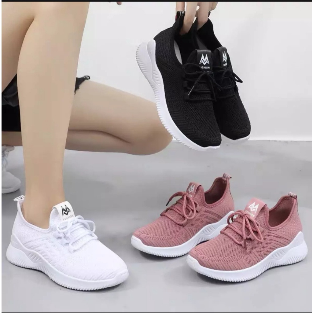 FREE SHIP Giày thể thao nữ chữ F vải co giãn tốt đế êm , nhẹ 101