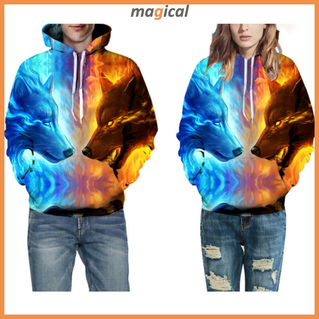 Áo hoodie họa tiết sói 3D cá tính cho nam nữ | BigBuy360 - bigbuy360.vn
