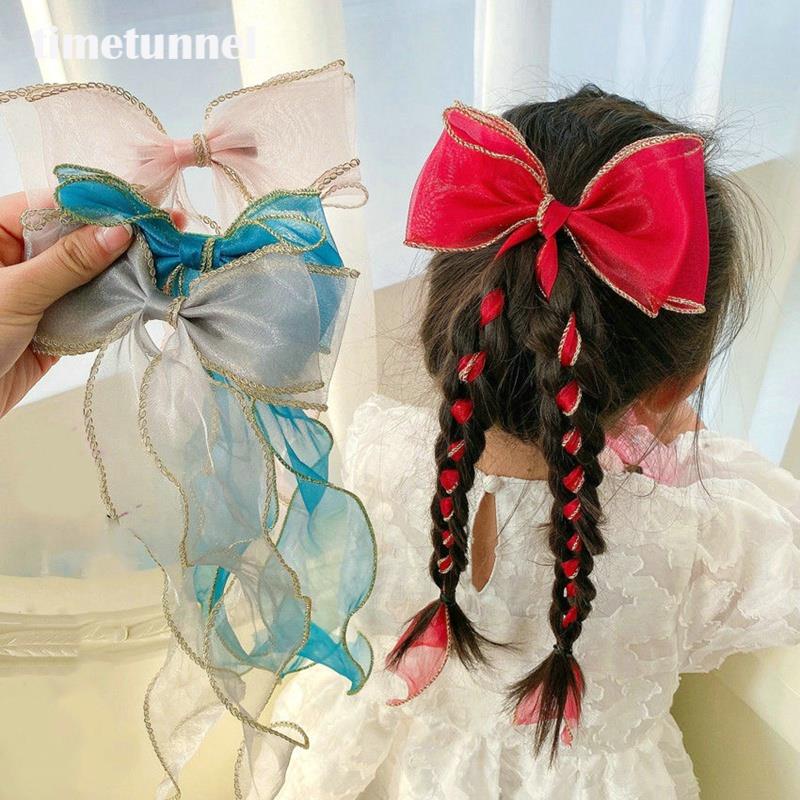 Kẹp Tóc Hình Nơ Xinh Xắn Phong Cách Hàn Quốc Cho Bé Gái