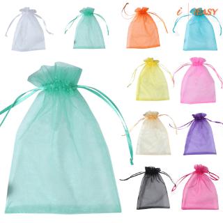 50 túi rút 12x18cm vải Organza để đựng quà tiệc cưới