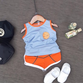 Bộ ba lỗ thể thao quần viền cao cấp sz Nhí cho bé
