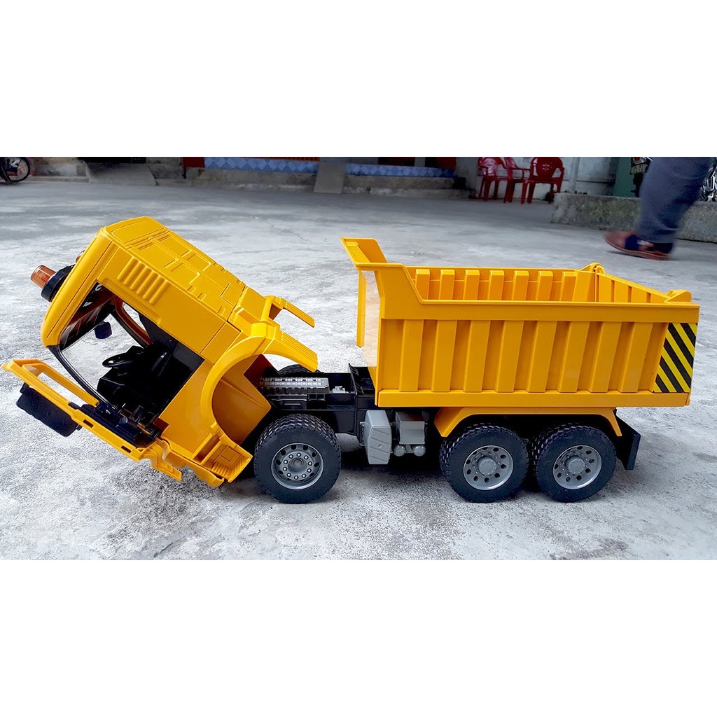 Xe tải đồ chơi cỡ lớn/ xe đồ chơi công trường nâng, hạ thùng.trộn bê tông /