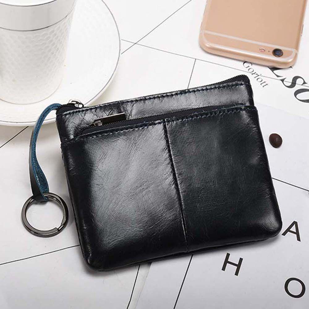 Ví Da Thật Có Khóa Kéo Thiết Kế Trẻ Trung Hợp Thời Trang Cho Nam