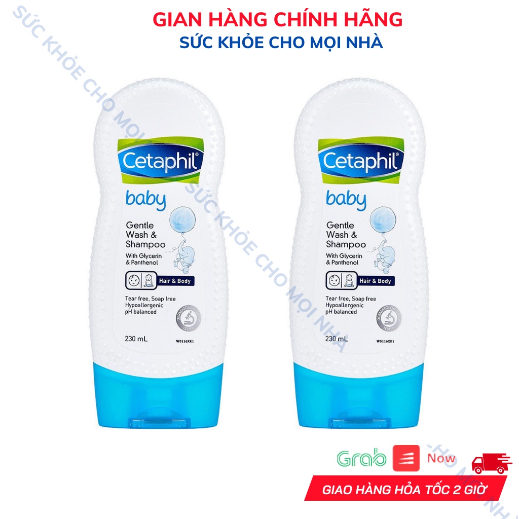 Sữa Tắm Và Gội Cho Bé Cetaphil Gentle Wash Shampoo Hair Body 230ml