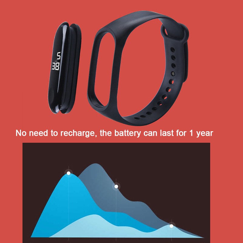 Đồng hồ kỹ thuật số màu chống nước Unisex Sport Relo LED | BigBuy360 - bigbuy360.vn