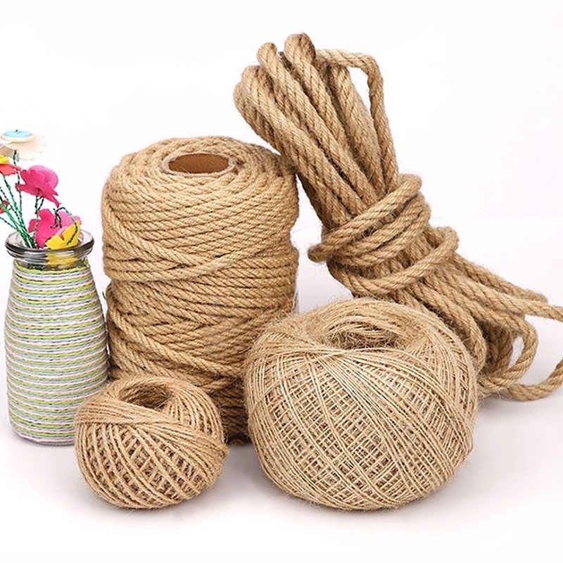 Cuộn Dây Cotton Tự Nhiên Dùng Để Làm Đồ Trang Trí Thủ Công 1 / 2 / 3 / 6 / 8 / 10mm