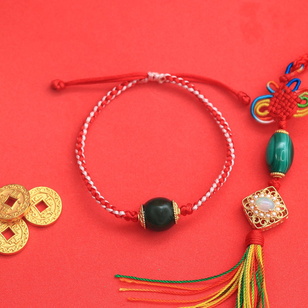 Charm đá ngọc bọc bạc cao cấp - Handmade dây thép - Miễn phí tết dây - ANCARAT