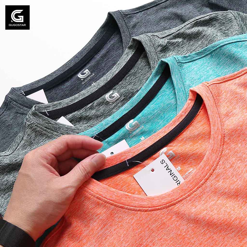 Áo Phông Nam MELOT G512-C GUGOSTAR, Áo Thun Nam, Chất Mè Lạnh Thể Thao, Co Giãn Tốt