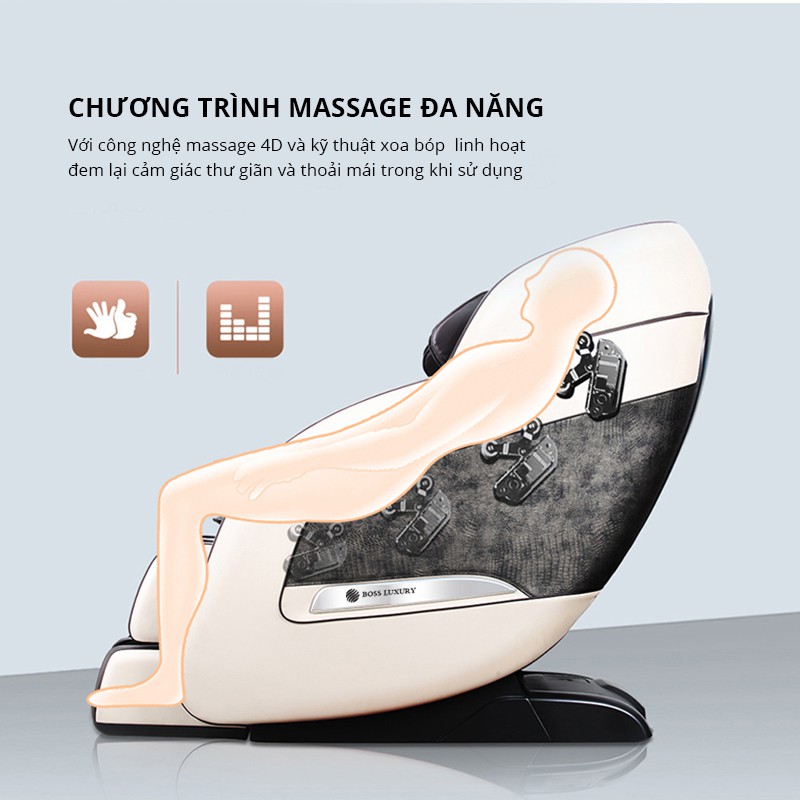 Thanh lý ghế massage BOSS LUXURY DMJ - 220 đập hộp | giá hãng 39 Triệu - thanh lý 26 triệu có nghe nhạc - bảo hành 6 năm