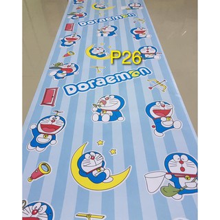 (tặng dụng cụ ) combo10m giấy dán tường Đoremon sọc