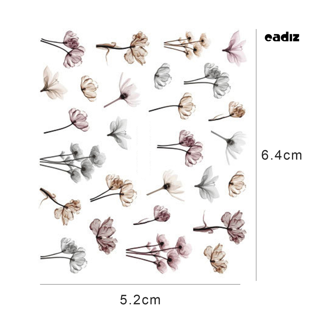 [Hàng mới về] Miếng dán trang trí móng tay thời trang in hoa