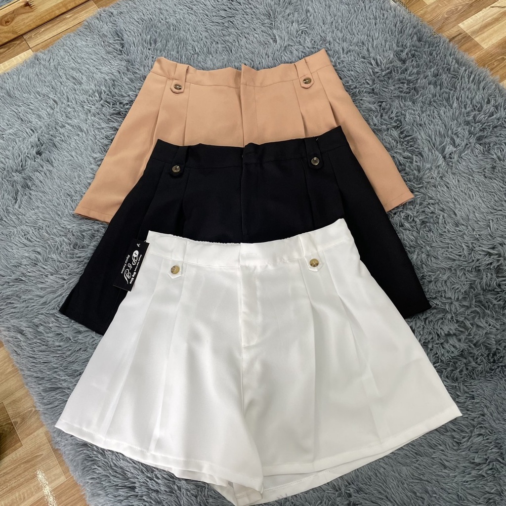 Quần Short Nữ Bigsize Lưng Cao Ống Rộng Tôn Dáng,Quần Đùi Nữ Cạp Cao Chất Tuyết Mặc Thoải Mái QM