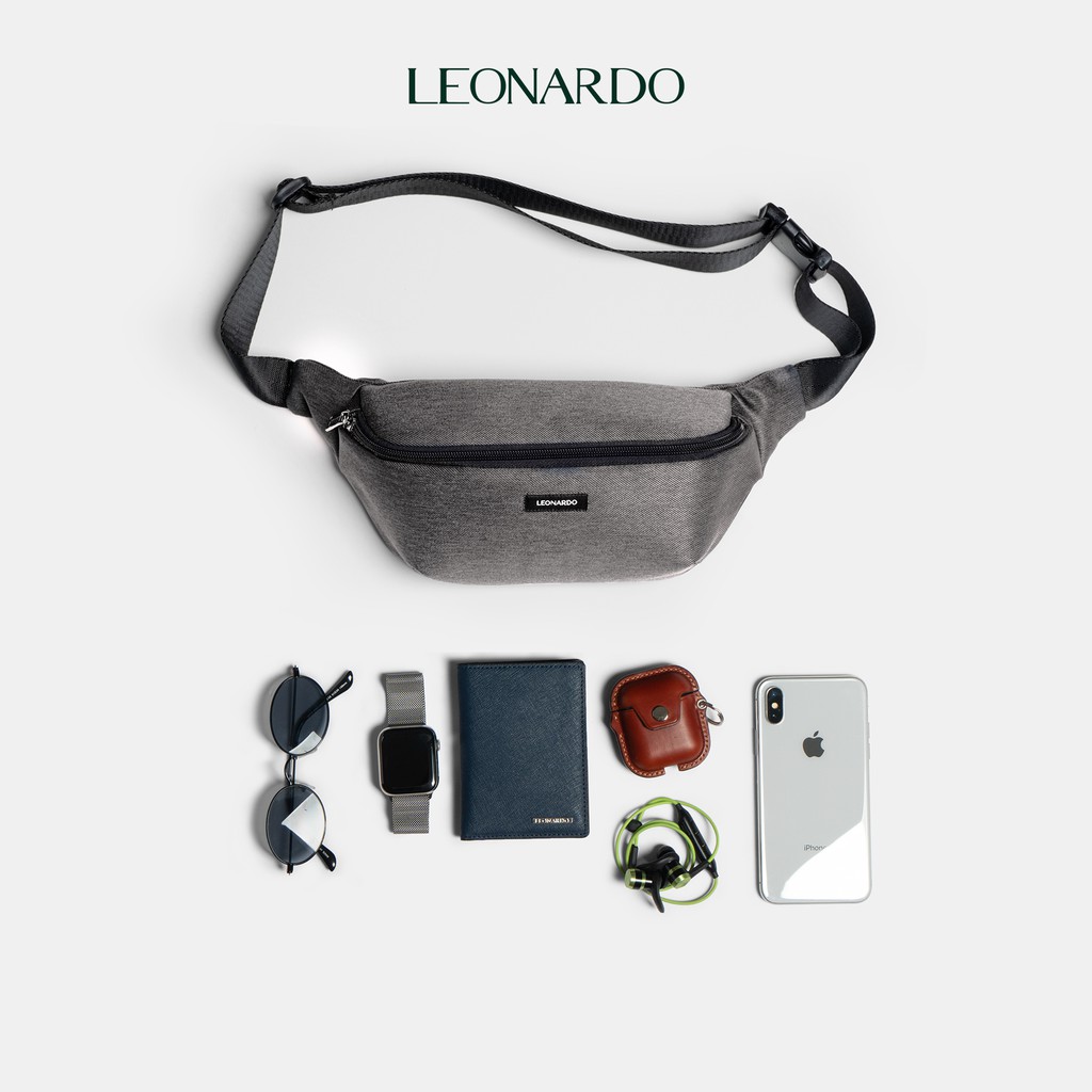 Túi đeo chéo nam nữ Crossbody Drew thương hiệu Leonardo