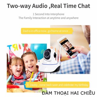 Camera xoay 360 Yoosee X8100 3 anten trắng - bắt sóng cực mạnh
