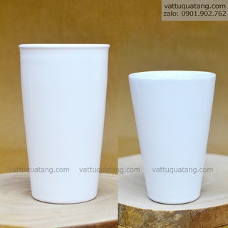 Combo 1 thùng 24 cái Ly sứ không quai trắng