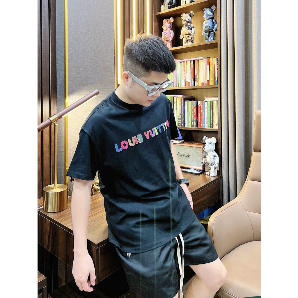 Áo Thun Unisex Tay Lỡ Form Rộng Nam Nữ LV Basic cao cấp chất cotton 100% phông siêu mát 99store