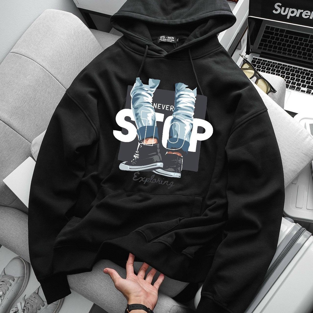 Áo hoodie form rộng bigsize MALTRIK áo khoác nỉ unisex có mũ chất liệu dày dặn cao cấp có size lớn đến 130kg