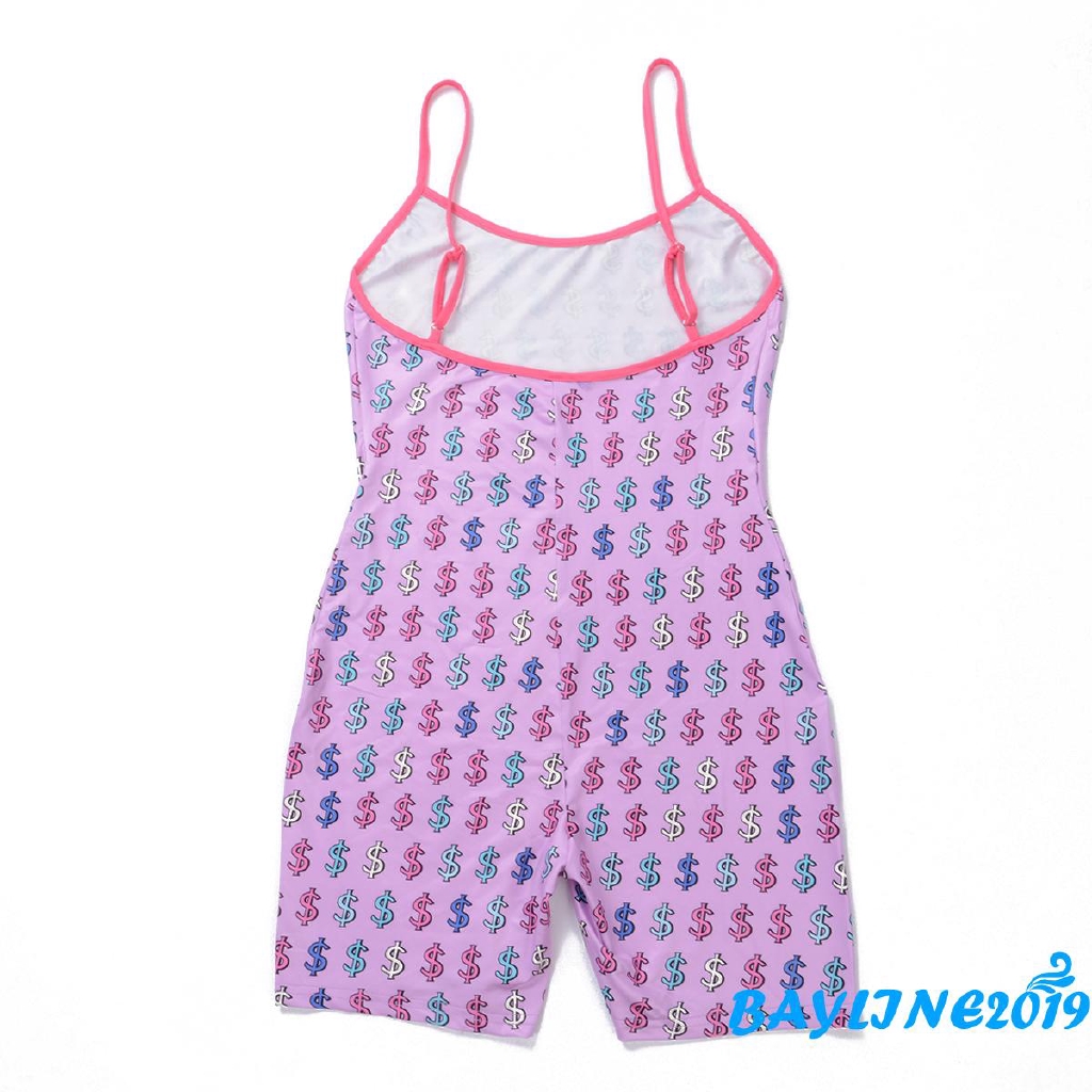 Áo liền quần cho nữ thiết kế hai dây họa tiết quyến rũ