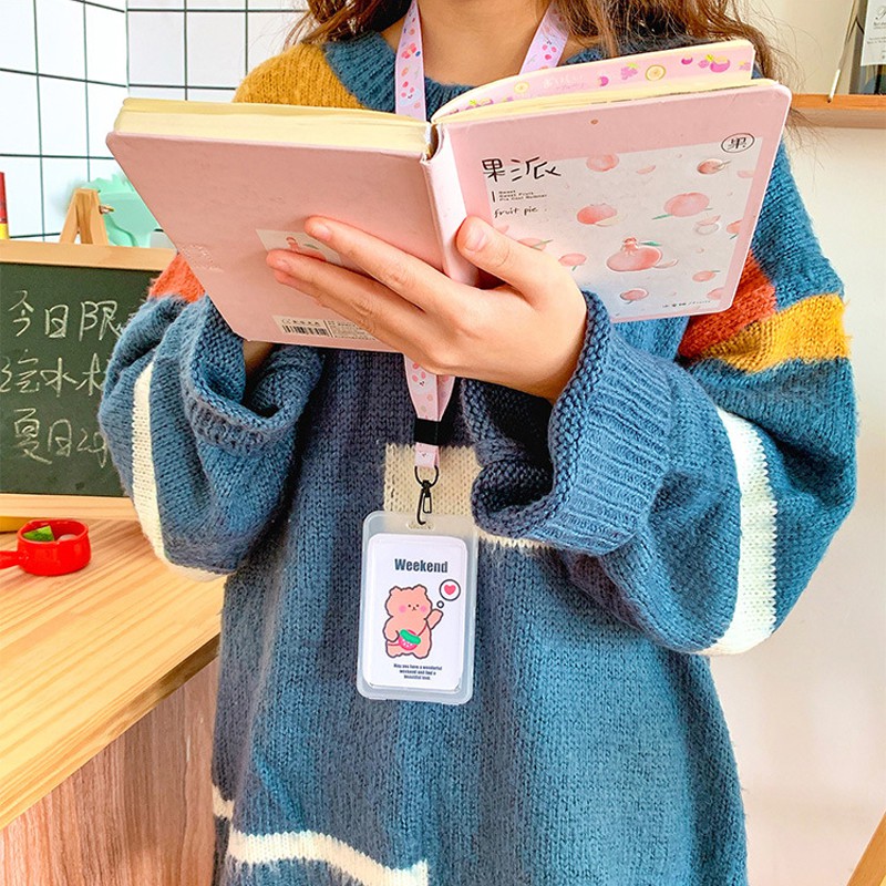 Dây đeo kèm bảng tên thẻ học sinh sinh viên phong cách Ulzzang Hàn Quốc vintage,dây treo thẻ, điện thoại hình ngộ nghĩnh