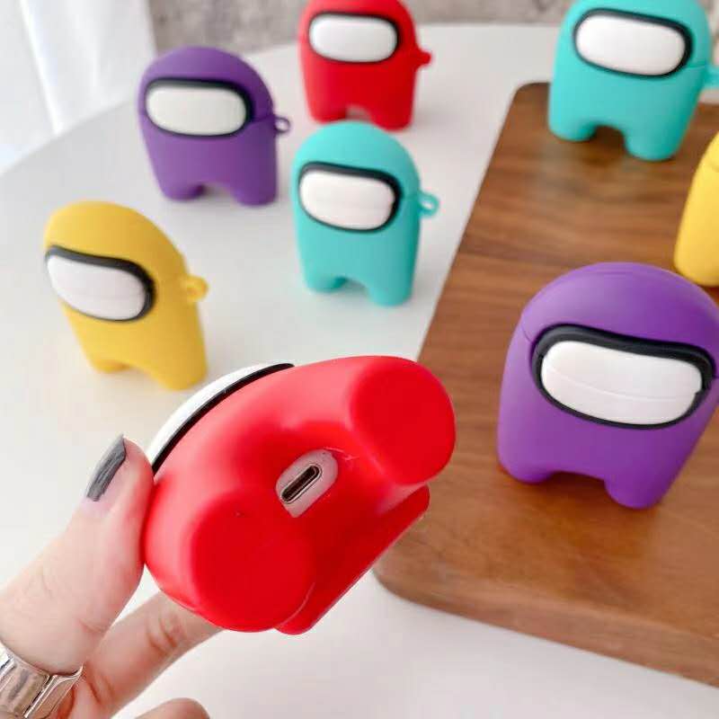 Vỏ bảo vệ hộp sạc tai nghe không dây bluetooth họa tiết game Among Us PVP đáng yêu cho Airpods 1 2 3 Pro | BigBuy360 - bigbuy360.vn