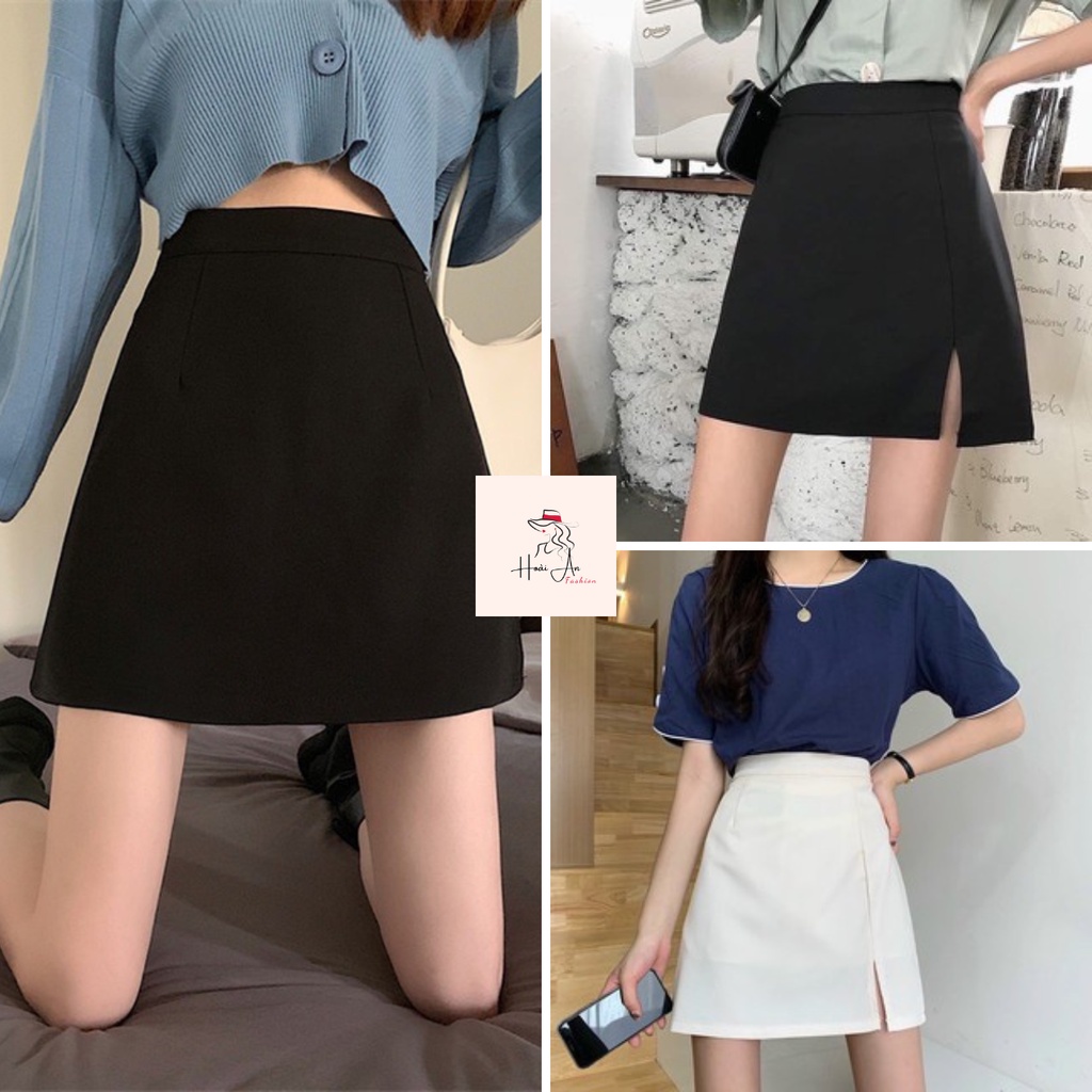 Chân váy chữ a xẻ ngắn cá tính m207