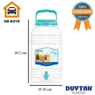 Bình PET Đựng Nước Tròn Có Vòi 10 Lít Duy Tân (Ø 20 x 40.2 cm) No.625