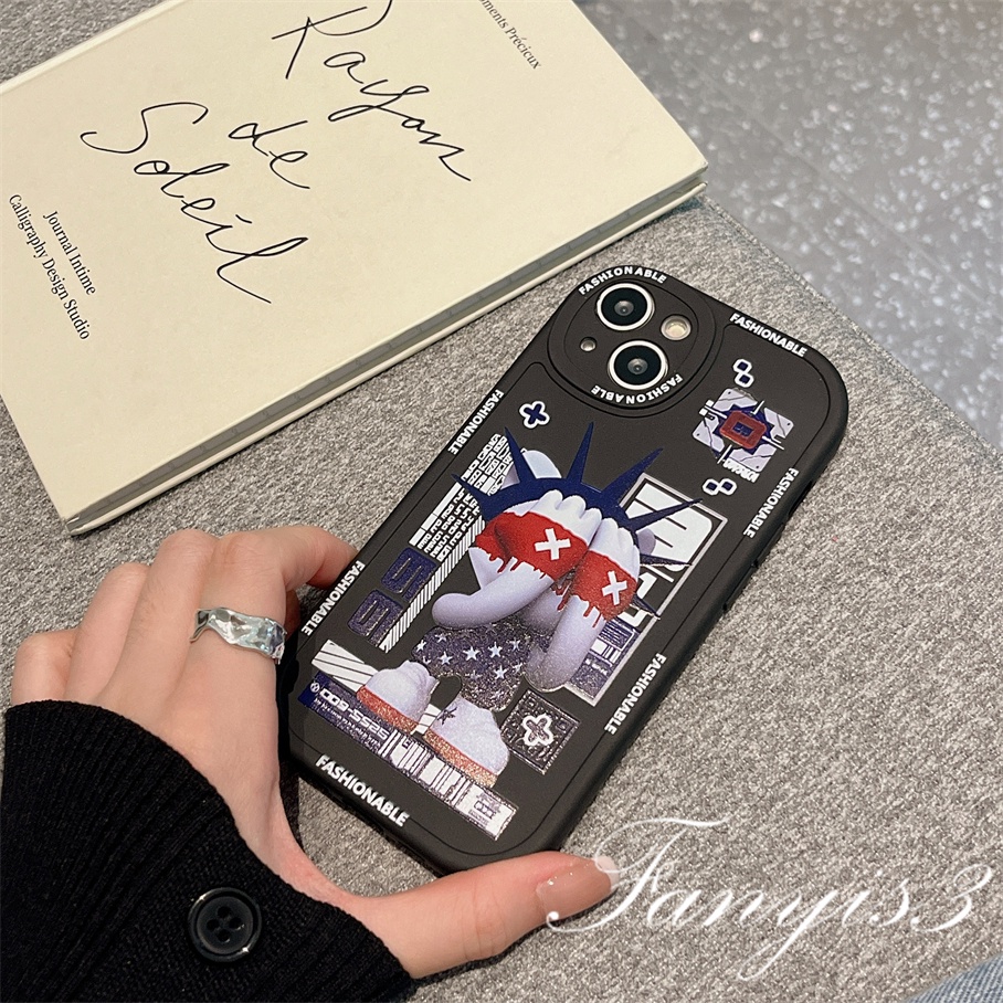 Ốp Điện Thoại Mềm Trong Suốt Họa Tiết Thỏ Phong Cách Hip Hop Cho iPhone 13 12 11 Pro Max X XR Xs Max 8 7 6 6s Plus SE 2020