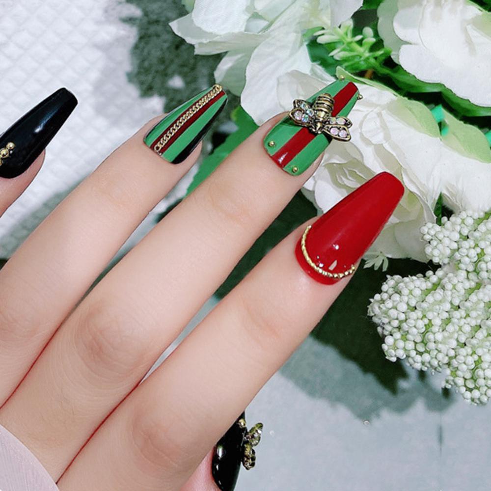Hộp Phụ Kiện Đinh Tán Trang Trí Móng Nghệ Thuật 3D Phong Cách Retro Thời Trang DIY