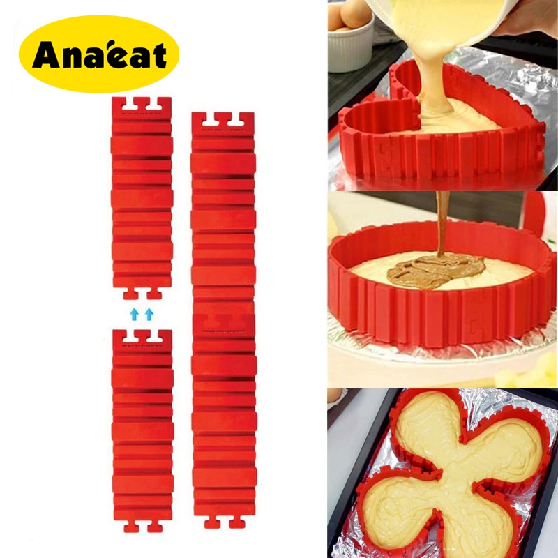 Bộ 4 khuôn làm bánh ANAEAT bằng silicone nhiều kiểu dáng