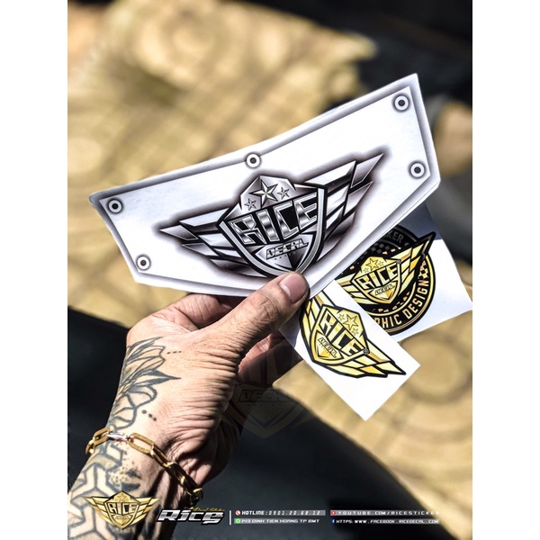 Tem Rice dán đầu Srirus  Ricedecal