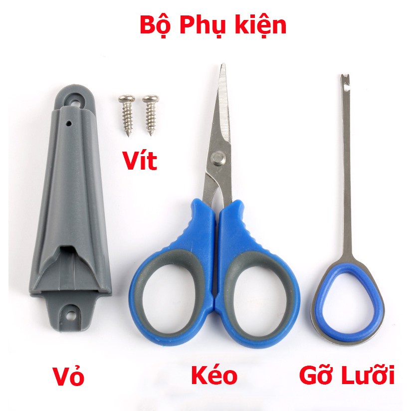 Bộ Kéo Cắt Thẻo Đồ Câu+Gỡ Lưỡi Câu +Gắn Thùng Câu Đài K-106