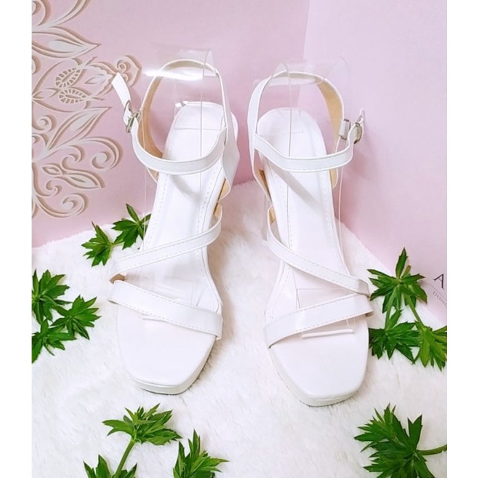 Giày đúp cao gót quai đan chéo 11.5cm thích hợp đi chơi đi tiệc