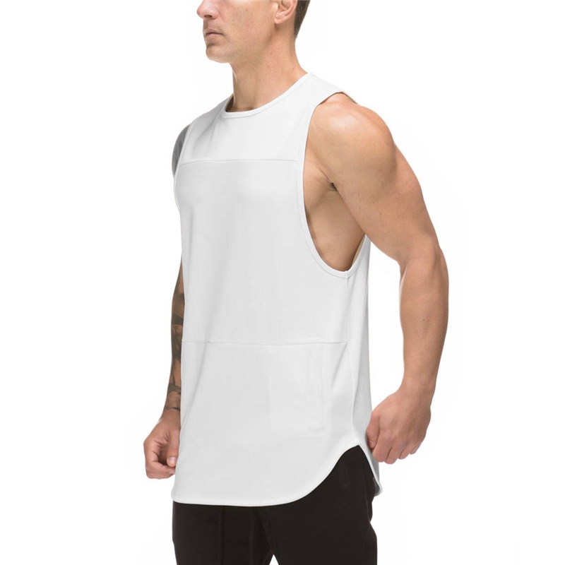 Vest Muscle Shirt Workout Mesh Musculation Fitness Singlets Sleeveless Mens Tank Top Gym Stringer Clothing Bodybuilding