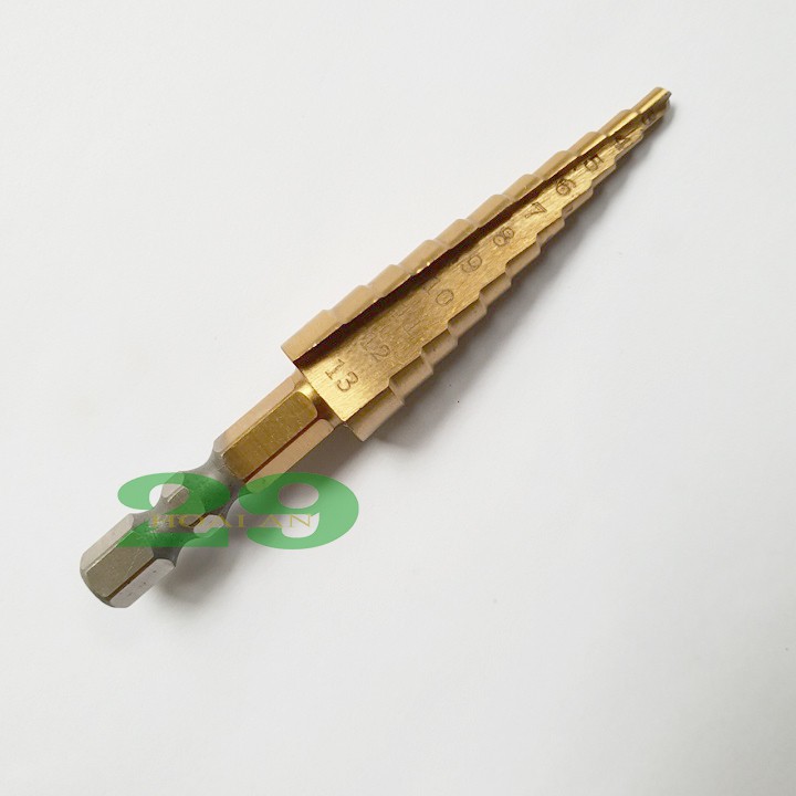 Mũi khoan hình tháp, bước, nón HSS 4241 3-13mm khoan sắt, nhôm, tôn