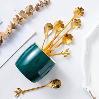 Muỗng Inox sang trọng kiểu dáng hoa mai/muỗng tròn/nĩa