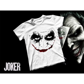 Áo thun Cotton Unisex - Movie - Joker - mặt joker màu đen
