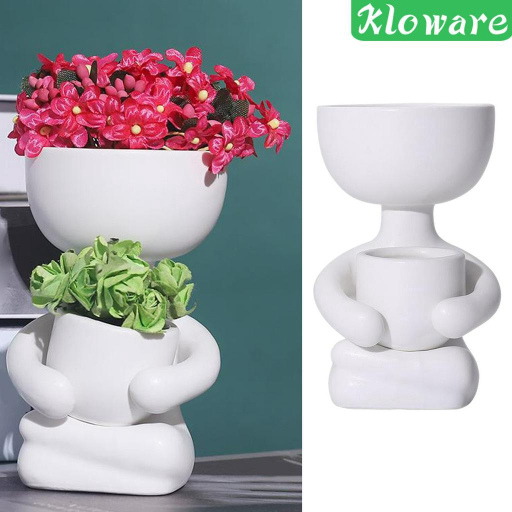 Chậu Gốm Trồng Cây Bonsai Hình Chân Dung Người Độc Đáo