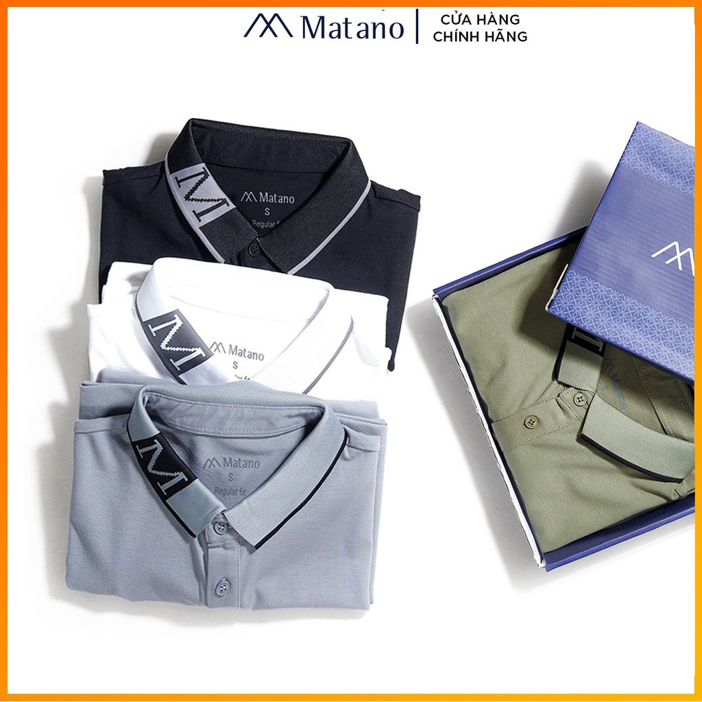 Áo phông polo nam có cổ MATANO - Áo thun nam cổ trụ bẻ, vải cá sấu cotton cao cấp, bo cổ dệt họa tiết M độc quyền 032 | BigBuy360 - bigbuy360.vn