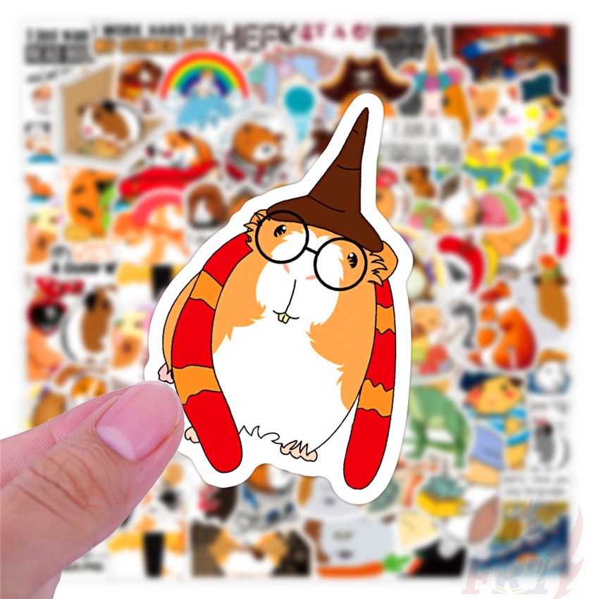 Bộ 50 Miếng Dán Họa Tiết Hoạt Hình The Guinea Pigs Series 01 - Kawaii Chống Thấm Nước Thời Trang Diy