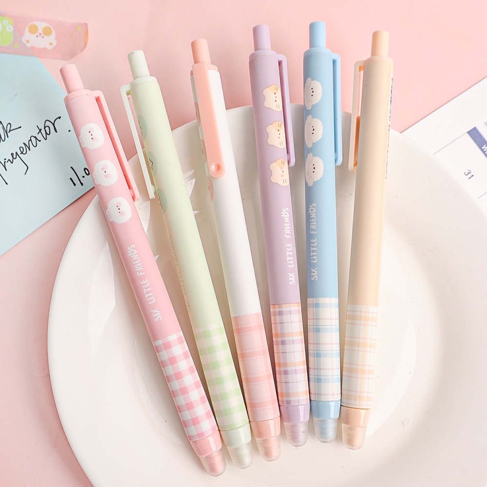 Bút Mực Gel Ngòi 0.5mm In Họa Tiết Hoạt Hình Dễ Thương