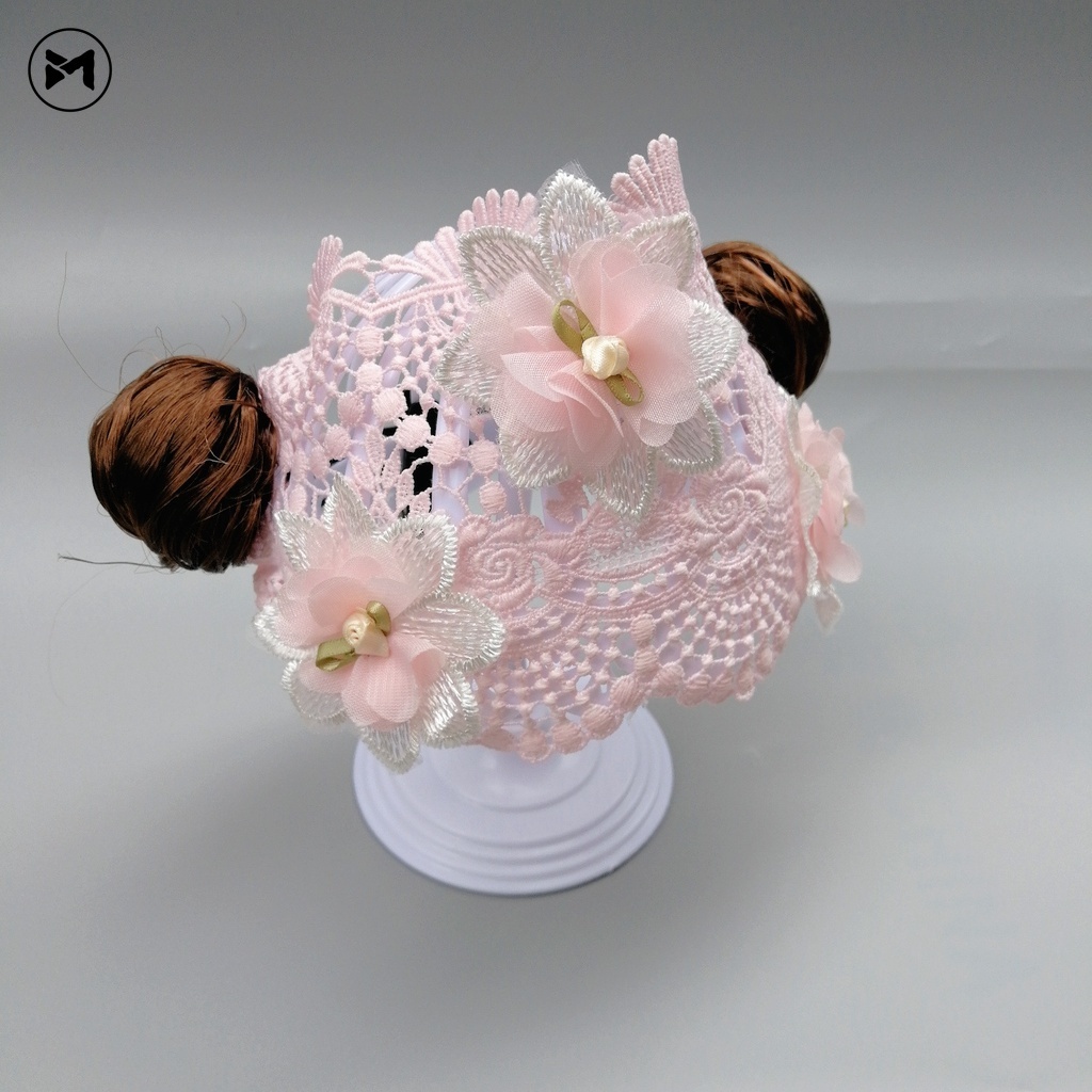 Mũ Ren Thoáng Khí Cố Định Tóc Giả Dễ Thương Dành Cho Bé Gái 2022