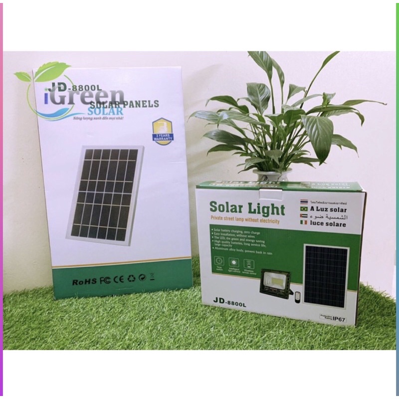 Đèn năng lượng mặt trời 100W JINDIAN JD-8800L chính hãng