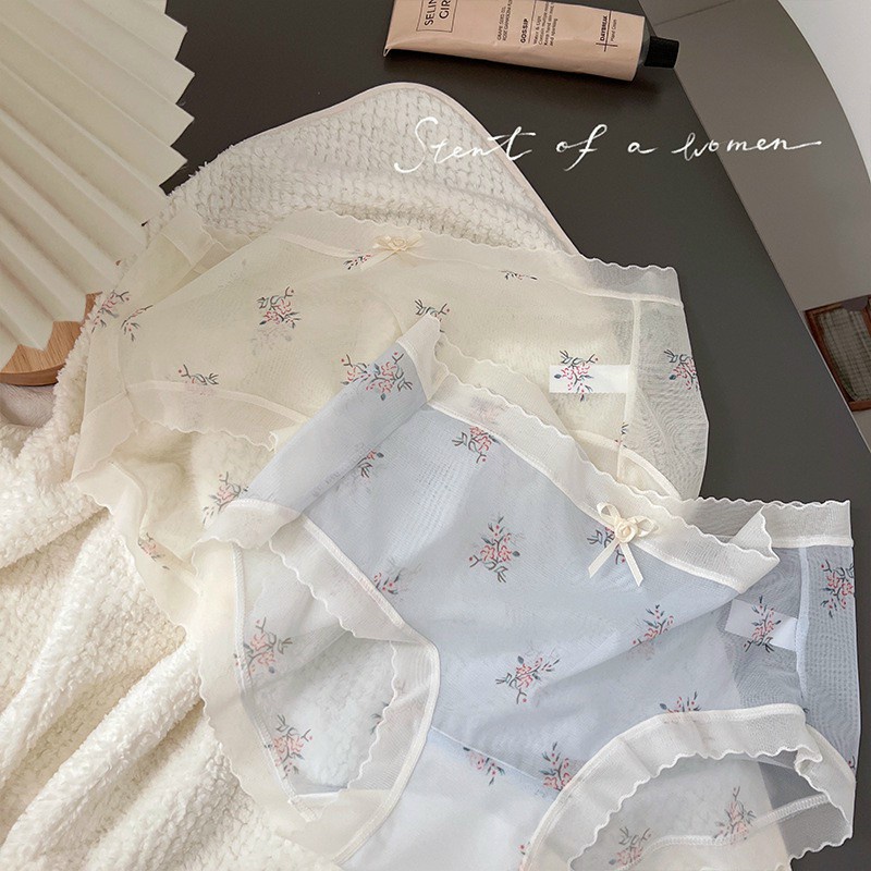 Quần lót nữ voan tuyết Vintage họa tiết hoa nhí Havana FLQ166