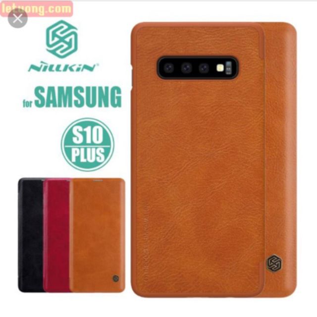 Bao da galaxy S10 plus hiệu nillkin QIN (hàng chuẩn chính hãng)có ngăn đựng thẻ