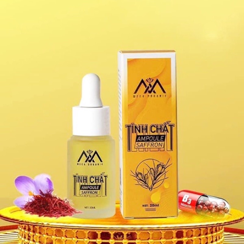 Tinh Chất Ampoule Saffron MeeA Organic - Serum Cá Hồi Căng Bóng Da 20ml