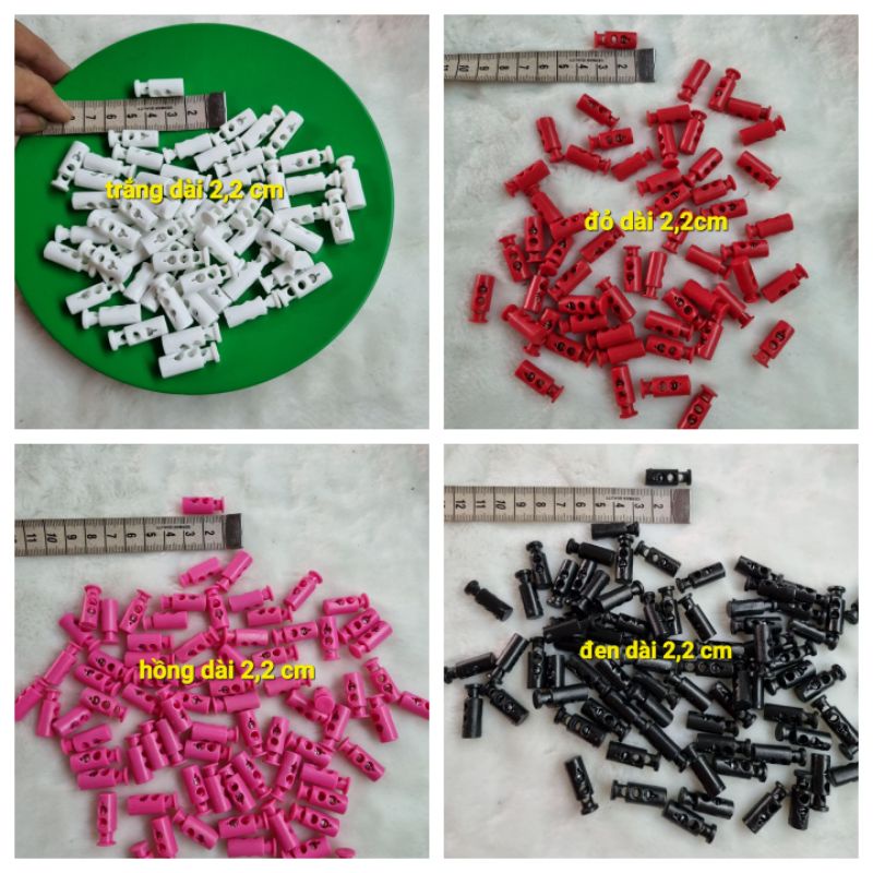 com bo 500 nút chặn nhựa