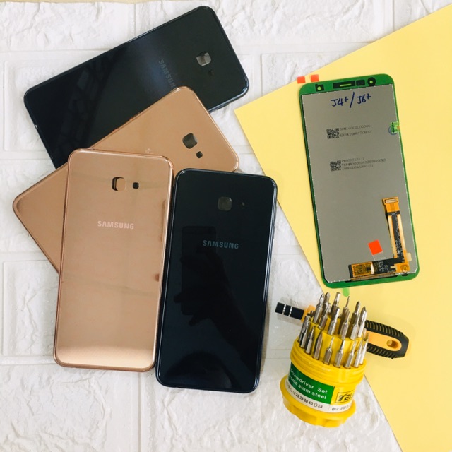 Combo Bộ Vỏ Sườn + Màn Hình Samsung J4 Plus Zin Hàng Cao Cấp (Tặng bộ vít)