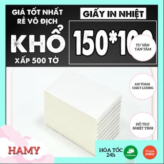 [GIẤY IN NHIỆT 3 LỚP ] 1 Xấp 500 Tờ Giấy In Nhiệt Tự Dính Khổ A6 100x150 mm In Đơn Hàng Shopee, In Bill TMĐT S2