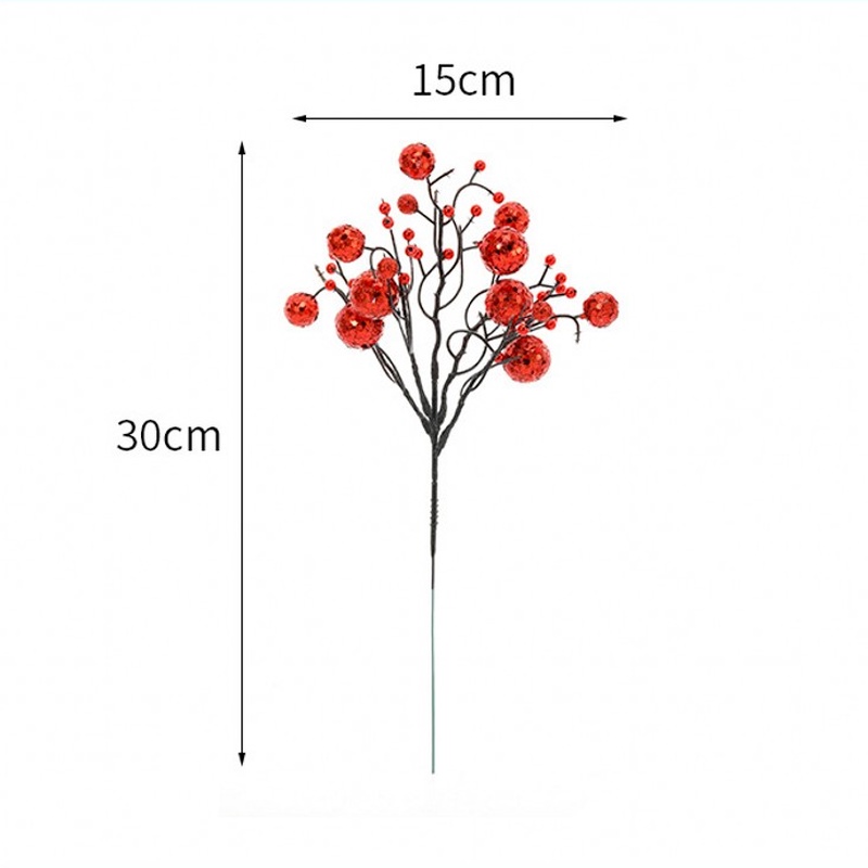 Cành Cherry Bằng Nhựa Dùng Trang Trí Giáng Sinh / Năm Mới DIY