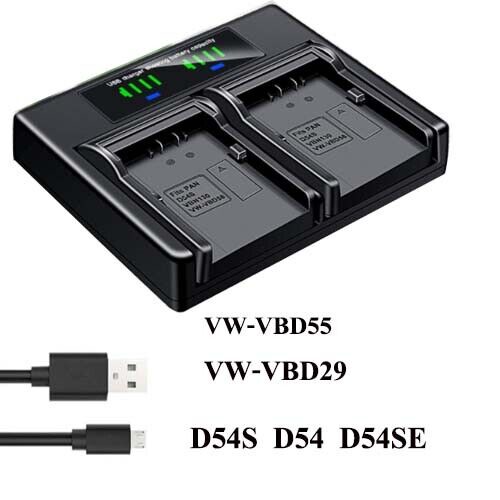 Sạc Pin Kép Cho Panasonic NV-GX7 MX5 MX350 MX500 MX1000 MX2500 MX5000
